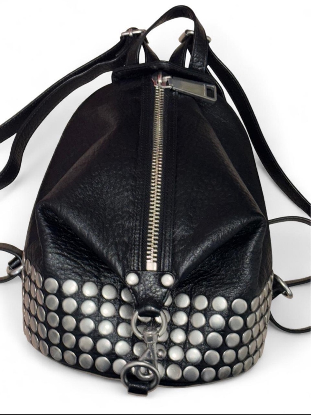 Rebecca Minkoff Studded Medium Pebble Leather Backpack - Picture 3 of 6